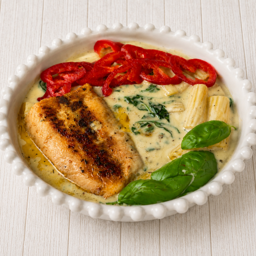 16- Signature Tuscan Salmon Creamy Rigatoni Pasta 