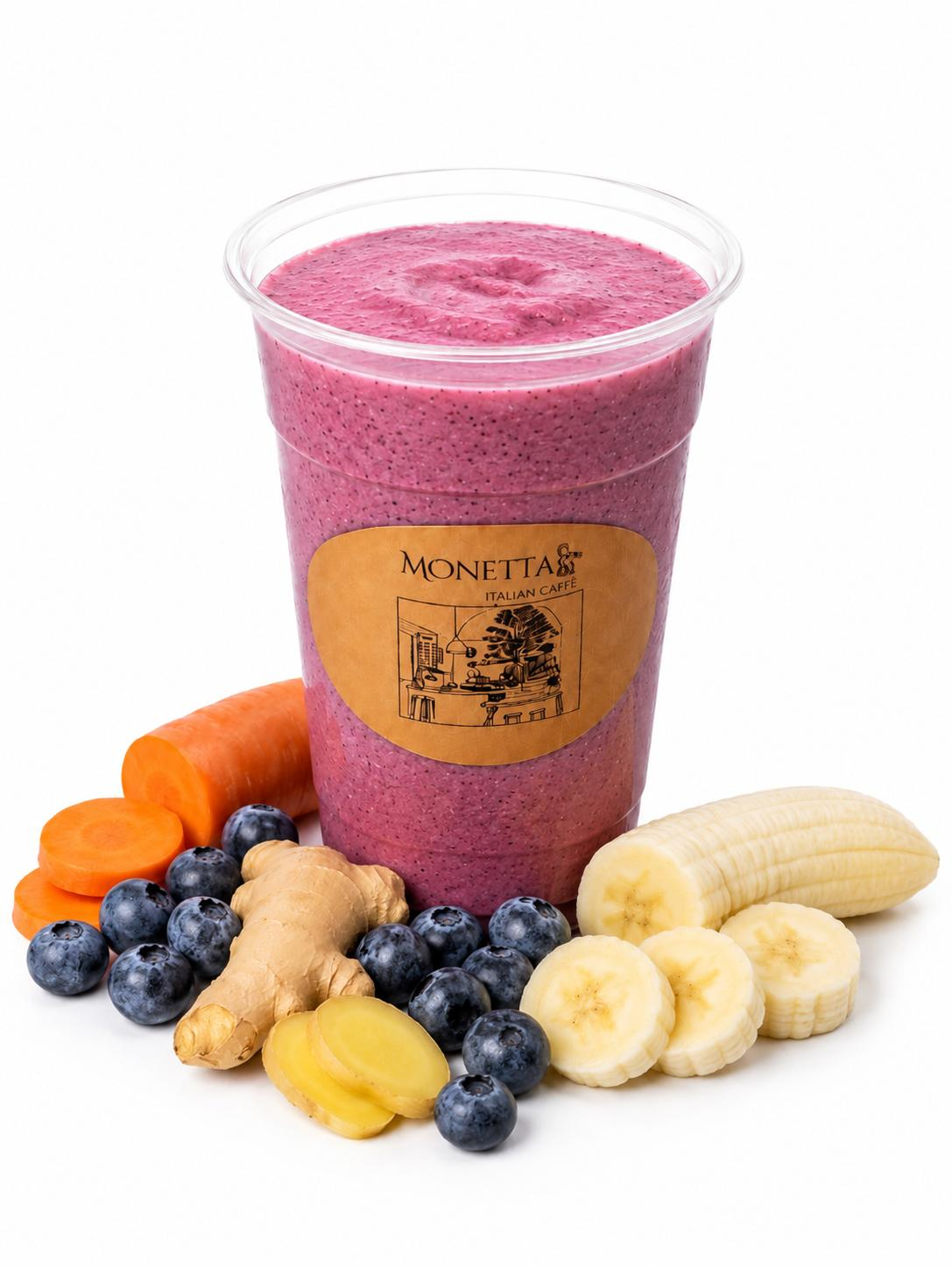 3- Detox Zing Blueberry,carrot, Ginger & Banana Smoothie 