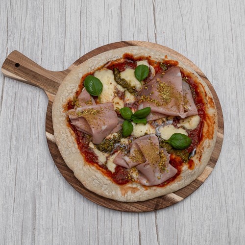 14- Mortadella Bianca & Pistachio Pizza 