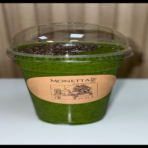 Green Spinach , Kiwi, Banana, Apple & Chia Seeds Smothie 